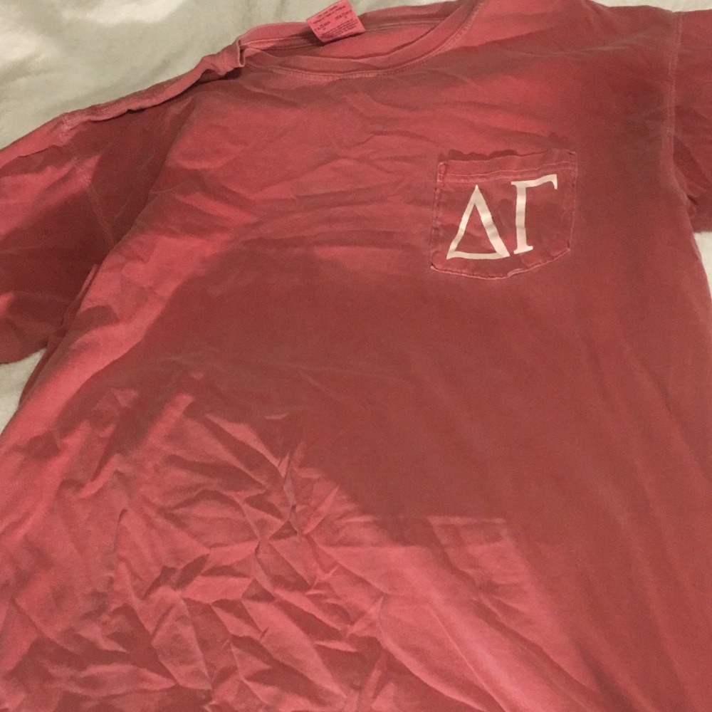 Red Delta Gamma Pocket Tee